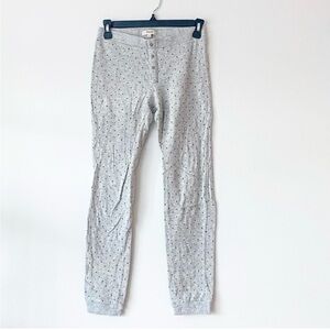 Madewell pajama pants, star print, gray, size XS